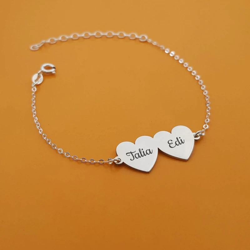 multi-heart pendant bracelet