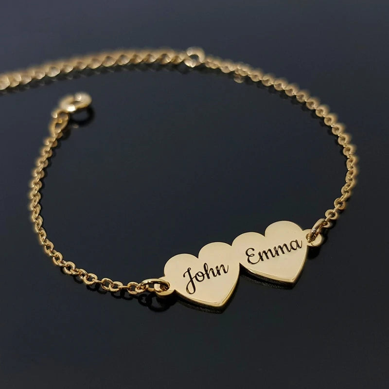 multi-heart pendant bracelet