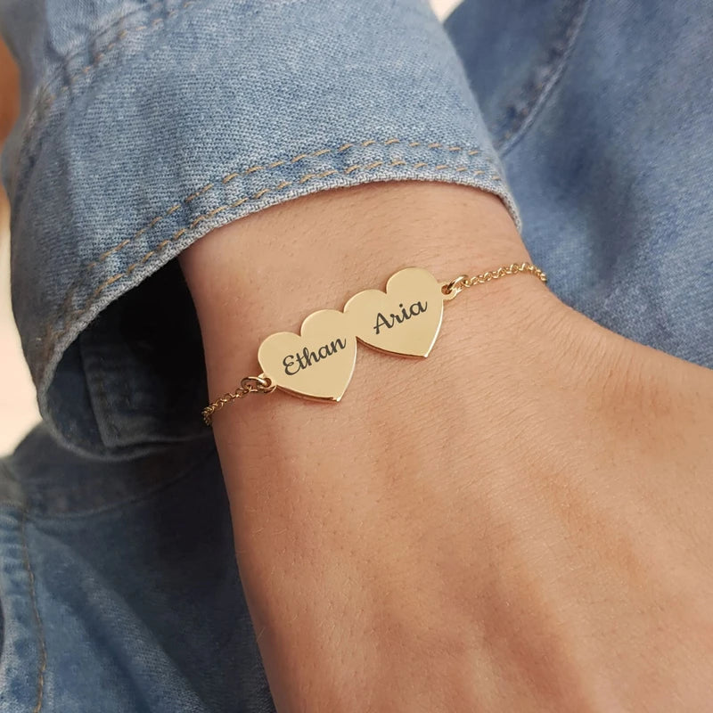 multi-heart pendant bracelet